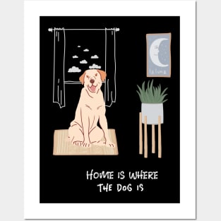 Home is where my dog is Posters and Art